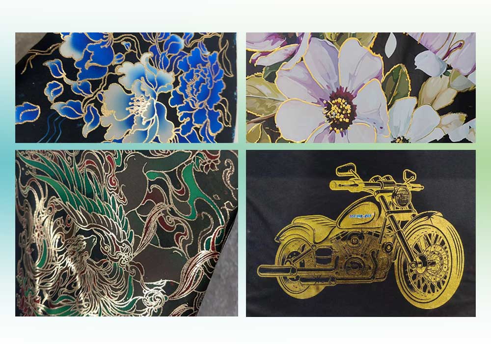 鴻盛數(shù)碼紡織燙金樣品展區(qū)